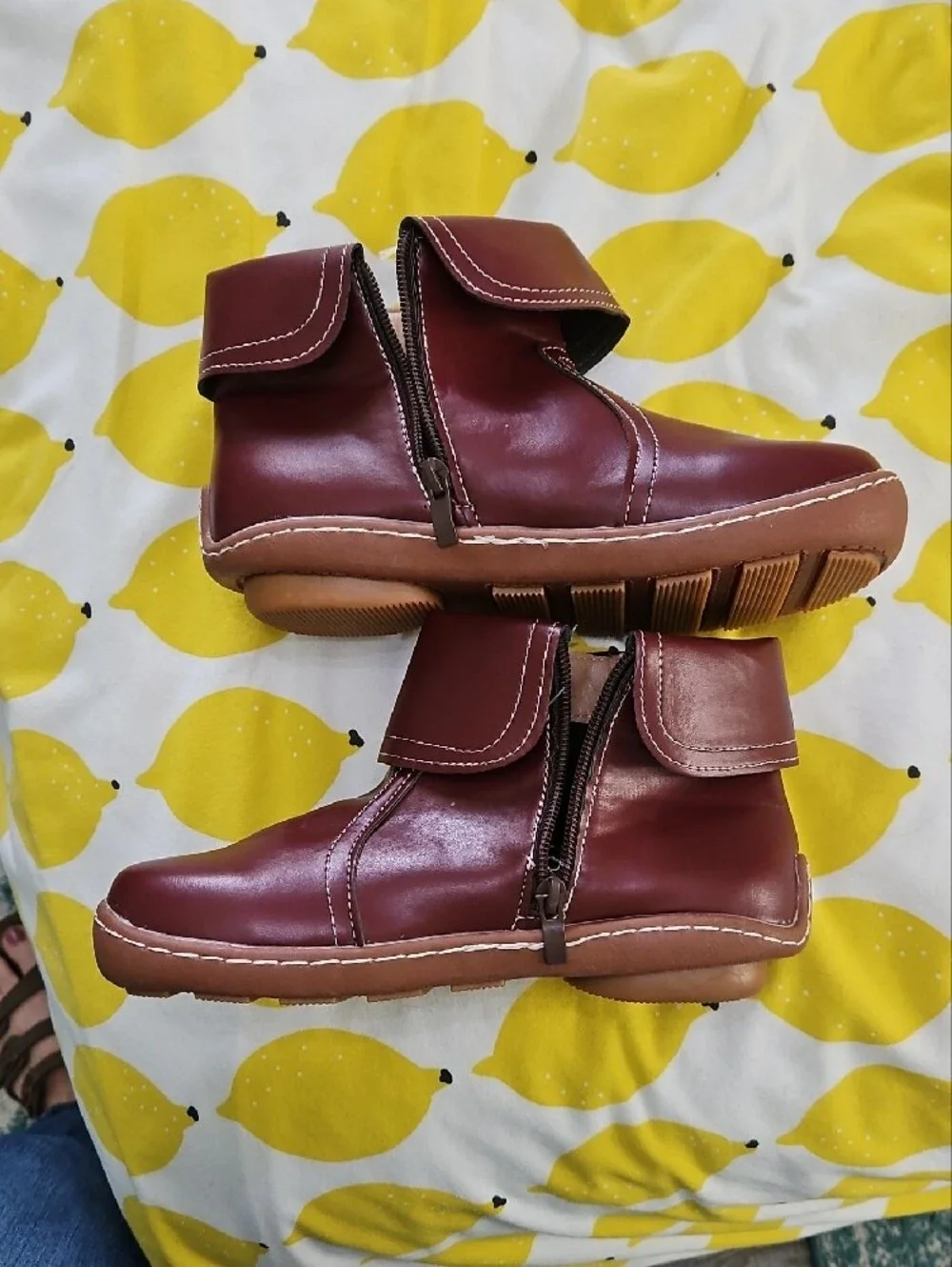 Kids Maroon Ankle Boots - Classic Comfort